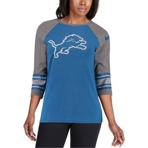DETROIT LIONS Women’s Nike 3/4 Length Baseball Tee